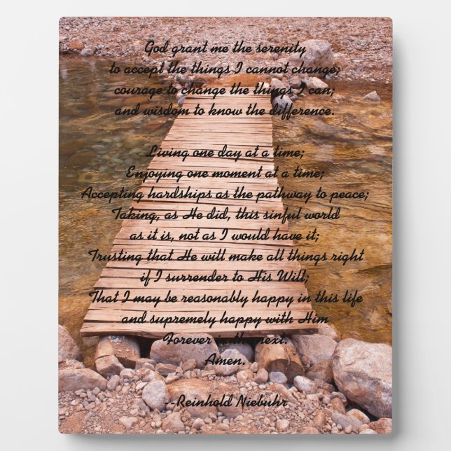 Serenity Prayer Fotoplatte (Vorderseite)
