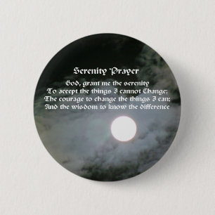 Serenity Prayer Full Moon Inspiration Button