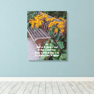 Serenity Prayer Garten Banca del Gottardo Leinwanddruck