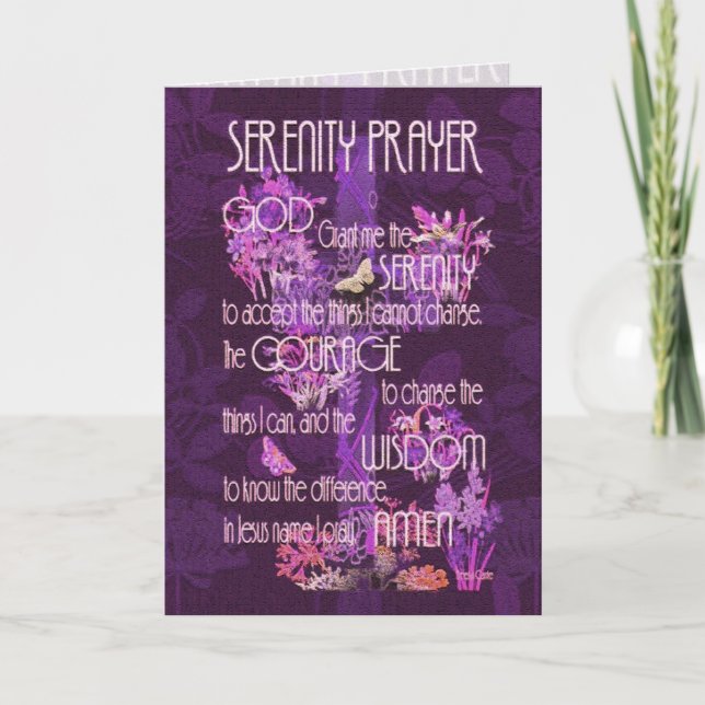 Serenity Prayer Karte (Vorderseite)