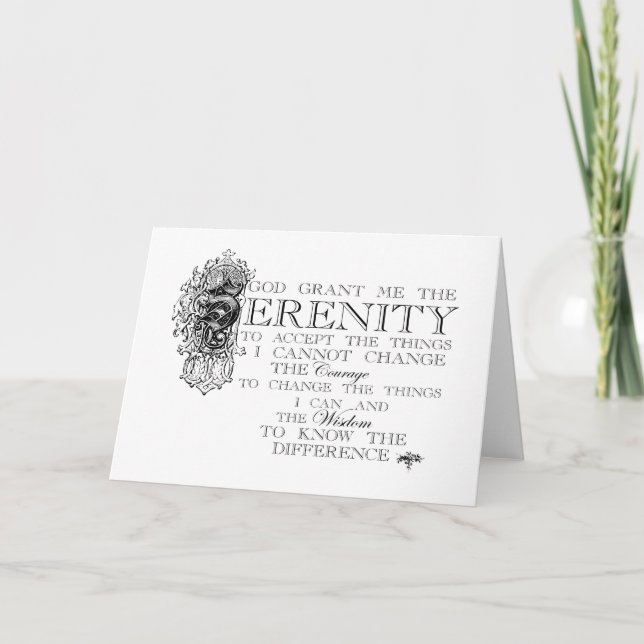 Serenity Prayer Karte (Vorderseite)