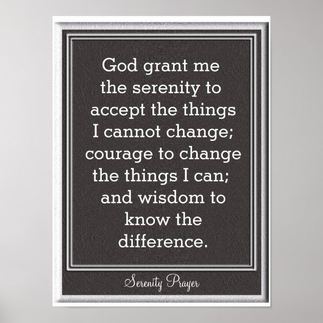 Serenity Prayer - Kunstposter Poster (Vorne)
