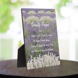 Serenity Prayer Lavender Garden Floral Fotoplatte