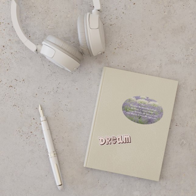 Serenity Prayer Lavender Garden Floral Ovaler Aufkleber (In Situ Journal)