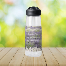Serenity Prayer Lavender Garden Floral Trinkflasche