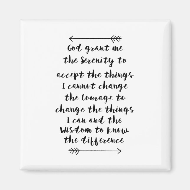 Serenity Prayer Magnet (Vorne)