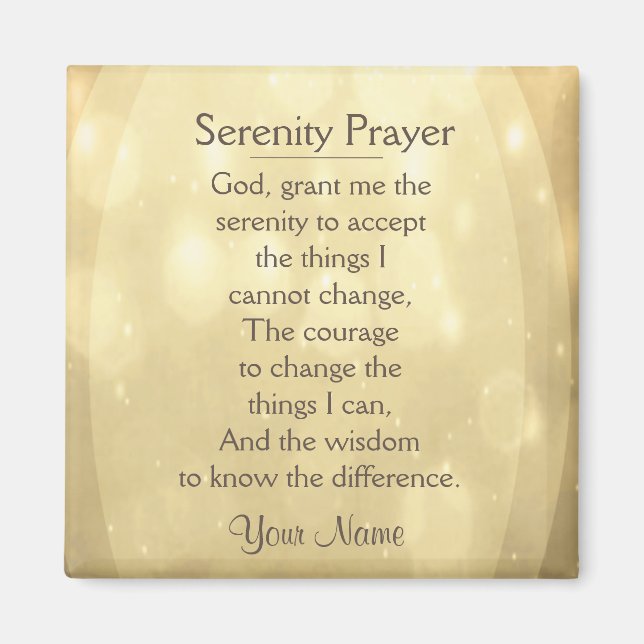 Serenity Prayer Magnet (Vorne)