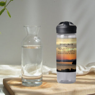 Serenity Prayer Orange Seascape Sunset Trinkflasche