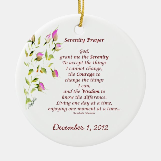 Serenity Prayer Ornament (Vorne)