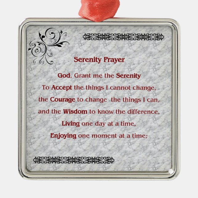 Serenity Prayer Ornament (Vorne)