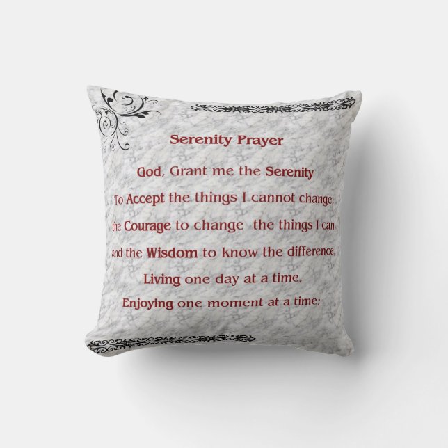Serenity Prayer Pillow Kissen (Vorderseite)