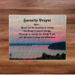 Serenity Prayer Pink Seascape Sunset<br><div class="desc">Das 10 x 8 Zoll große Puzzle mit dem landschaftlichen Foto eines farbenfrohen,  rosa,  saisonalen Sonnenuntergangs und den inspirierenden Worten des Serenity Prayer. Eine perfekte Größe für das Framing!</div>