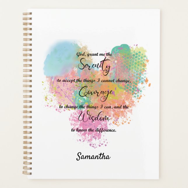 Serenity Prayer Planer (Vorderseite)