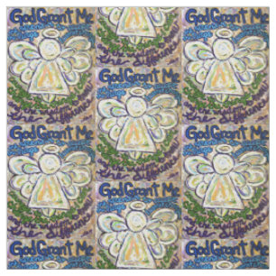 Serenity Prayer Poem Angel Art Tissu