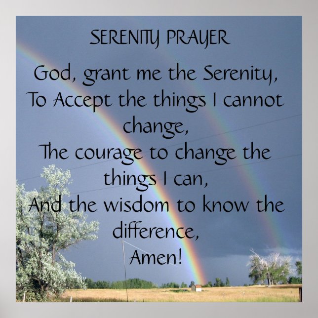 Serenity Prayer Poster (Vorne)