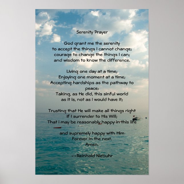 Serenity Prayer Poster (Vorne)