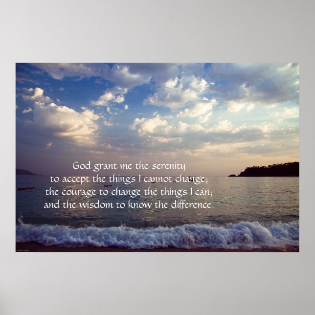 Serenity Prayer Poster (Vorne)