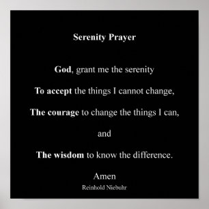 Serenity Prayer Poster