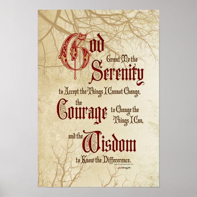 Serenity Prayer Poster (Vorne)