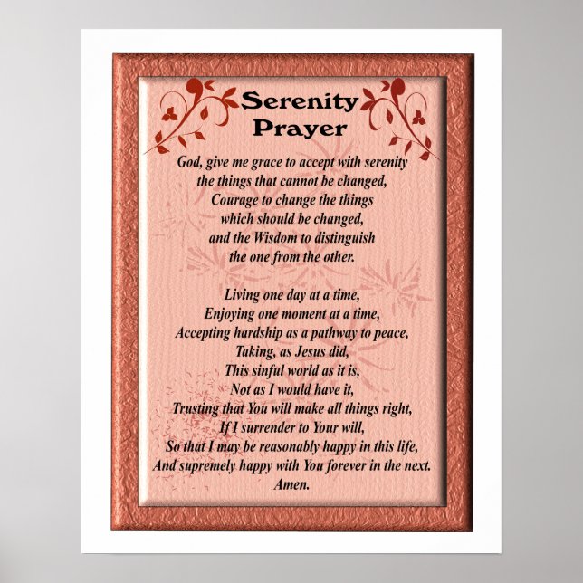 Serenity Prayer Poster (Vorne)
