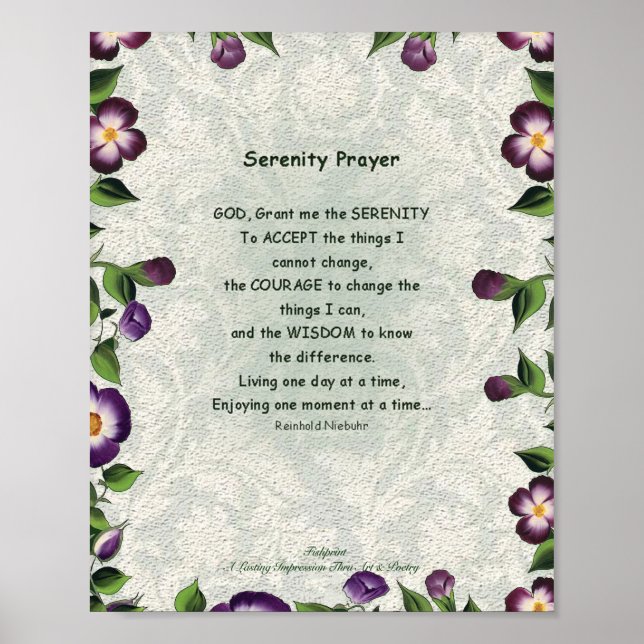 Serenity Prayer Poster (Vorne)