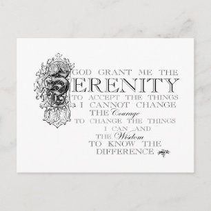Serenity Prayer Postkarte