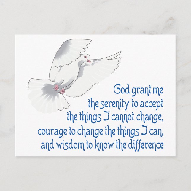 Serenity Prayer Postkarte (Vorderseite)