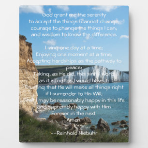 Serenity Prayer Seascape Fotoplatte