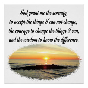 SERENITY PRAYER SUNRISE FOTO DESIGN POSTER