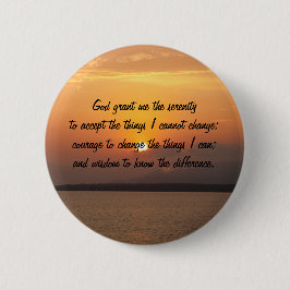 Serenity Prayer Sunset Button