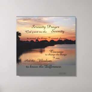SERENITY PRAYER WALL PANEL LEINWANDDRUCK