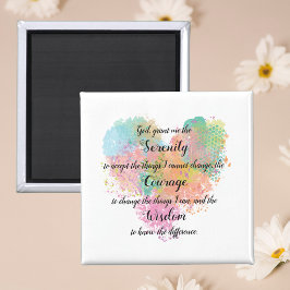 Serenity Prayer Watercolor Magnet