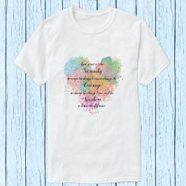 Serenity Prayer Watercolor T - Shirt