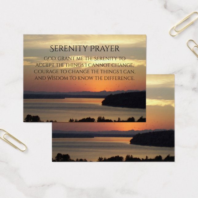 Serenity Prière Carte de profil Coucher de soleil  (Bureau)
