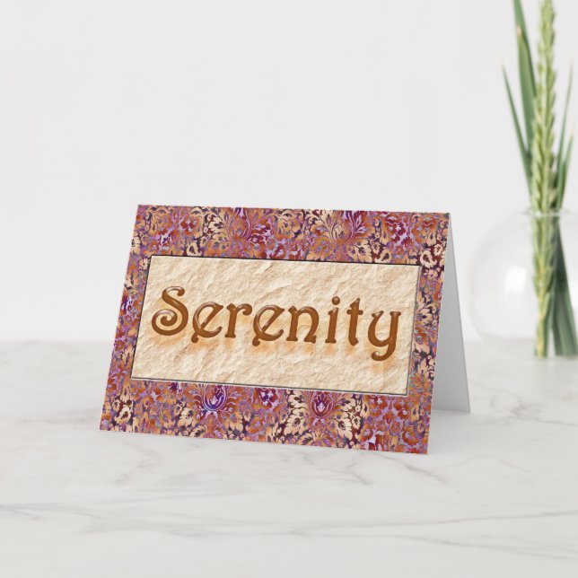 SERENITY Sober Herzlichen Glückwunsch OM Erholung  Karte (Vorderseite)