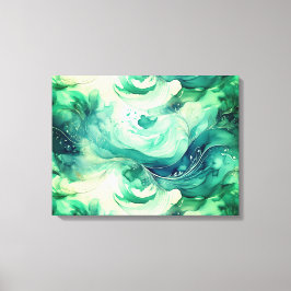 Serenity Splash: Abstrakte Wasserfarbe Leinwanddruck