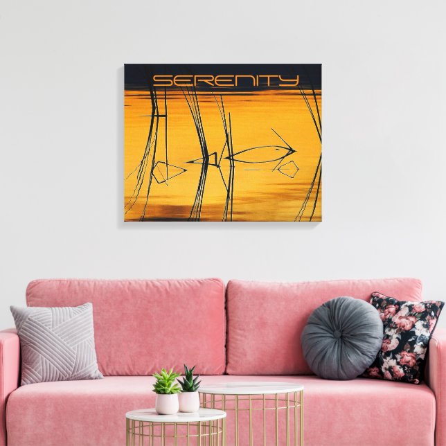 Serenity Stretch Canvas Print Leinwanddruck (Insitu (Wohnzimmer))