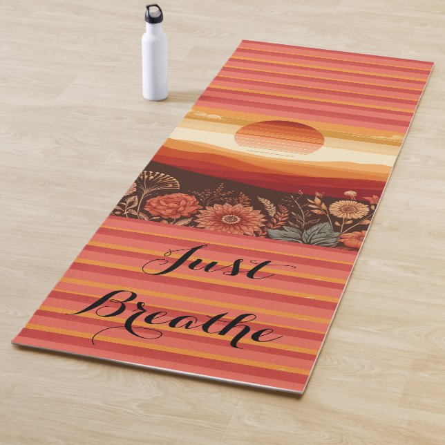 Serenity Sunset Yoga Mat - 'Just Breathe' Yogamatte (Beispiel)