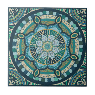 Serenity Tile - Blues und Grüntöne Fliese
