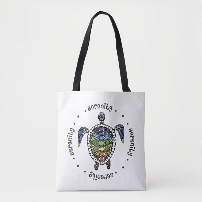 Serenity Turtle Chakras Tasche (Vorderseite)