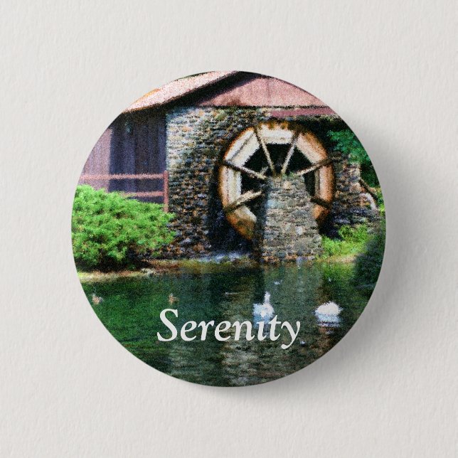 Serenity Water Wheel Inspiration Button (Vorderseite)