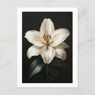 Serenity White Lily - Elegantes Blumengebinde Postkarte