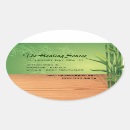 Serenmassage und Wellness-Center Ovaler Aufkleber