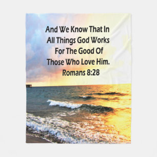 SERENROMANS 8:28 SCRIPTURE VERSE FLEECEDECKE