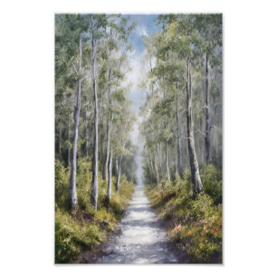 Serenwaldpfad - ruhige Landschaft Kunst, Dichtung  Fotodruck