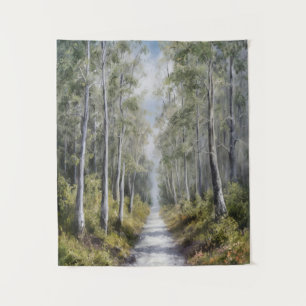 Serenwaldpfad - ruhige Landschaft Kunst, Dichtung  Wandteppich