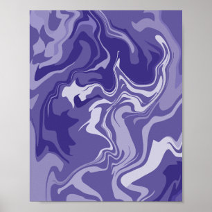 Serenwellen Lila in Abstrakter Harmonie Poster