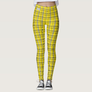SERESHKI SAMMLUNG Gelb-karierte Leggings