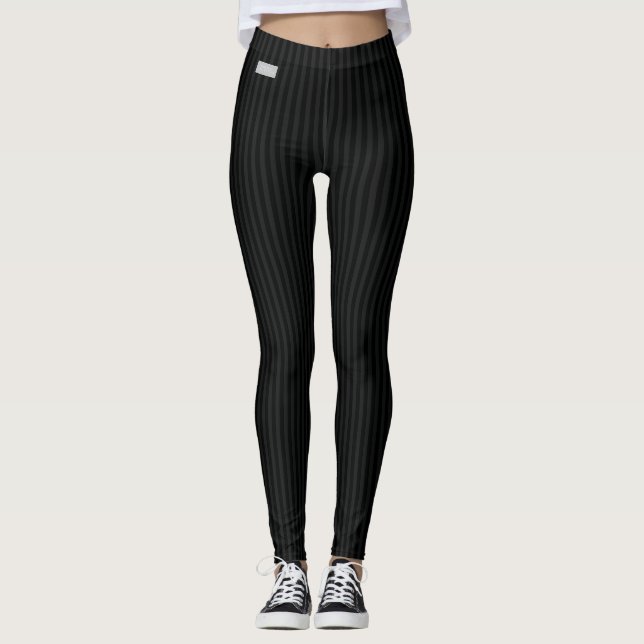 SERESHKI SAMMLUNGS-Schwarzespinstripe-Leggings Leggings (Vorderseite)