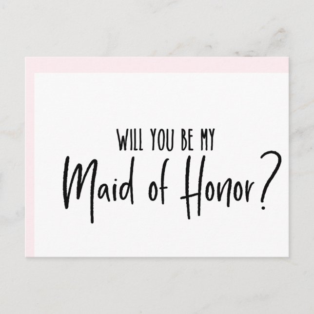 Serez-vous ma bonne carte de mariage d'honneur ? (Devant)